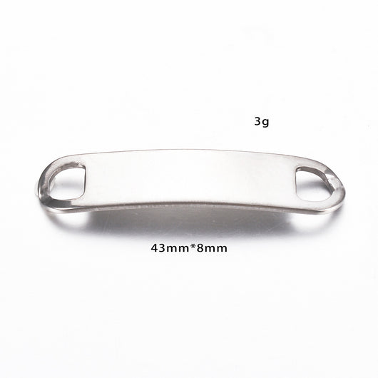 Conector de Pulsera Acero Inoxidable Placa Curva - Image 9