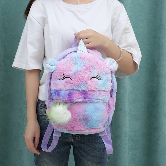 Mochila con Pompón de Conejo Multicolor - Diseño Magic Fur - Image 8
