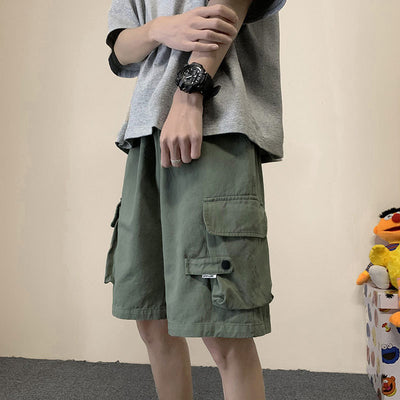 Pantalones Casuales Multibolsillo de Cinco Puntos Estilo High Street - Image 8