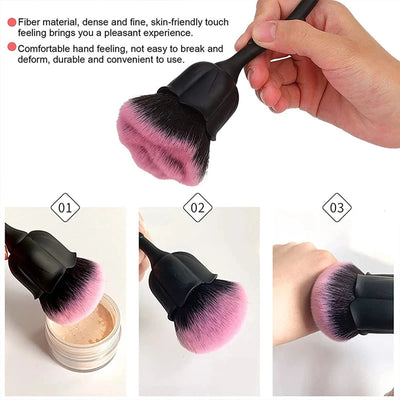 Brocha Aplicadora de Polvo Suelto Rose - Herramienta de Maquillaje Profesional - Image 22