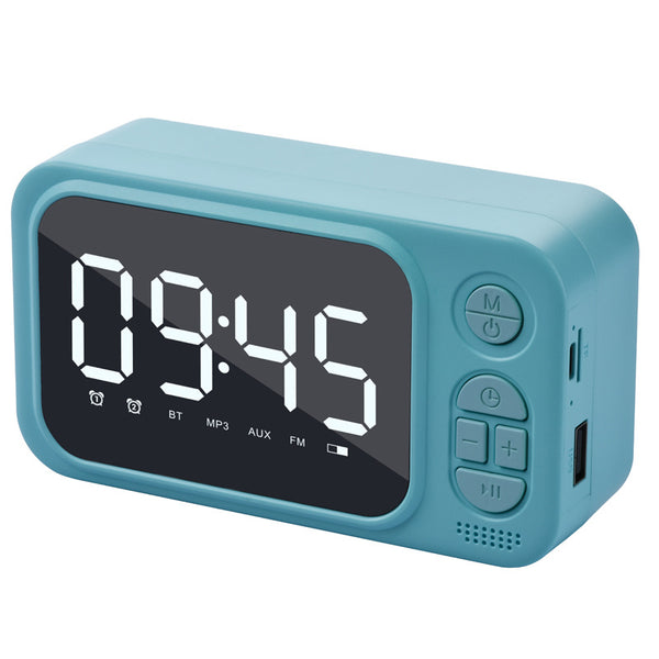 Reloj Despertador Parlante Bluetooth Portátil con Radio FM