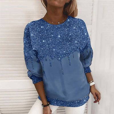 Blusa Casual Estampado Gotas de Lluvia para Mujer - Image 6