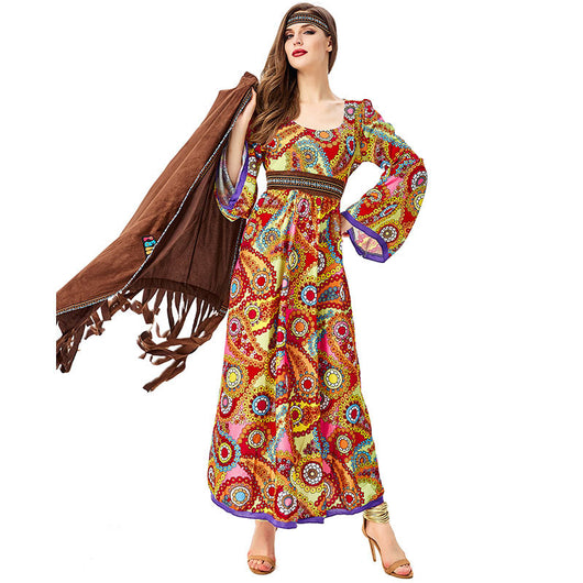 Disfraz Diosa Tribal Hippie Disco Vintage - Image 5