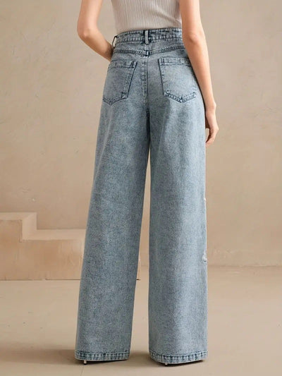 Pantalones Vaqueros Stretch Bordados para Talla Grande - Image 12