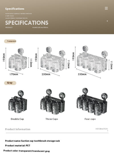 Set de Cepilleros de Pared con Ventosa - Diseño Moderno sin Perforaciones - Image 26