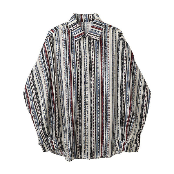 Camisa Retro Europea de Manga Larga para Vacaciones - Image 5