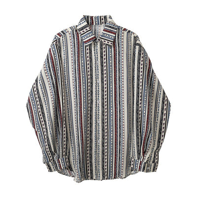 Camisa Retro Europea de Manga Larga para Vacaciones - Image 5