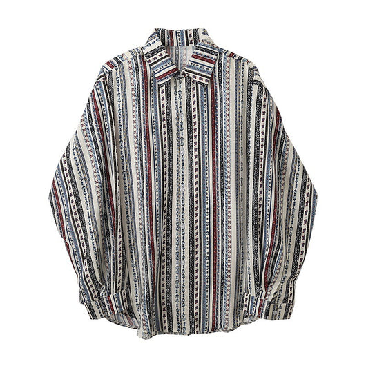 Camisa Retro Europea de Manga Larga para Vacaciones - Image 5