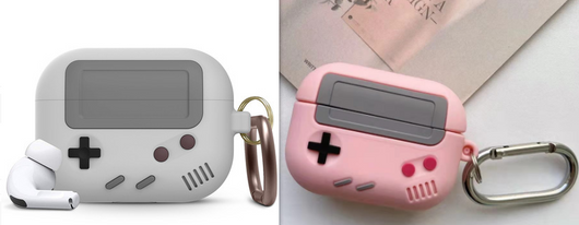 Funda Silicona AirPods Pro Diseño Retro Consola Clásica con Llavero - Image 12