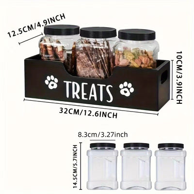 Caja Organizadora de Madera Maciza para Snacks de Mascotas - Image 3