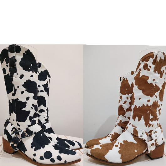 Botas de Caña Alta con Pelaje Sintético y Tacón Grueso Cómodo - Image 3