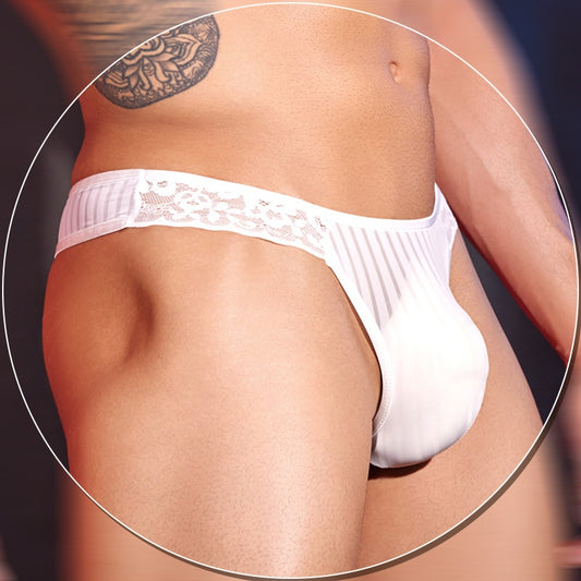 Tanga Masculino de Encaje Ligero a Rayas - Diseño Sensual - Image 2