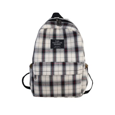 Mochila Escolar Estilo Coreano a Cuadros - Diseño Casual y Moderno - Image 7