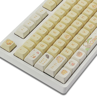 Keycaps Mecánicos Custard Cute - Compatible 68, 75, 98, 100 Teclas - Image 10