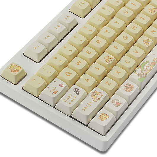 Keycaps Mecánicos Custard Cute - Compatible 68, 75, 98, 100 Teclas - Image 10