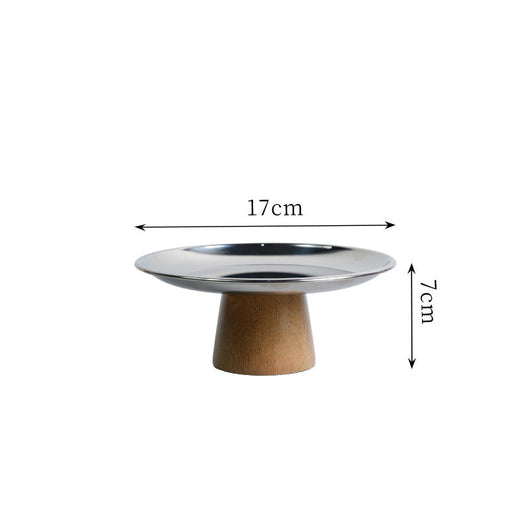 Bandeja Redonda de Madera Maciza con Base Metálica - Estilo Hogar - Image 3