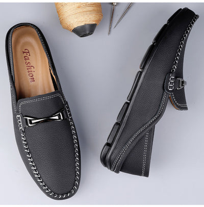Zapatos Casuales Extra Grandes de Cuero con Suela Gommino Ancha - Image 6