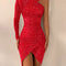 Vestido Elegante Entallado con Hombros Descubiertos