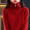 Suéter de Lana Grueso con Cuello Alto para Otoño e Invierno