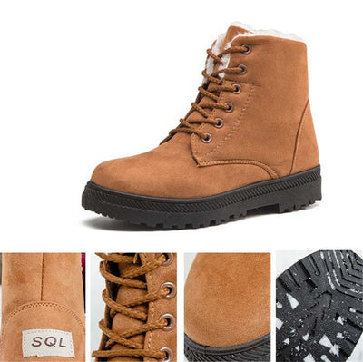 Botas de Nieve para Mujer Talla Grande con Forro de Felpa Artificial - Image 19