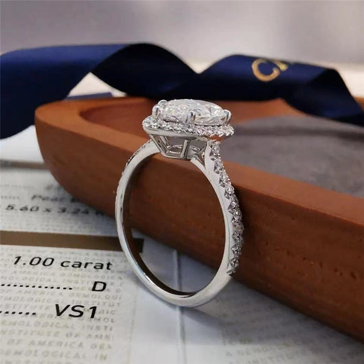 Anillo de Diamante Drop Mosan con Circonitas Brillantes - Image 4
