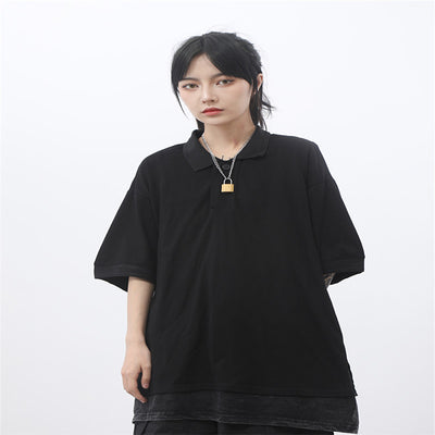 Camisa Manga Corta Básica Suelta - Estilo Moderno y Versátil - Image 3