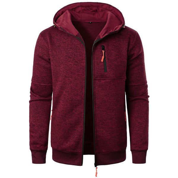 Cardigan Deportivo con Capucha Jacquard para Hombre