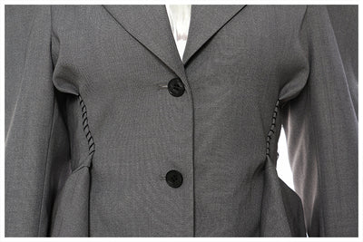 Blazer Elegante Cintura Ajustada con Dobladillo Floral Backless - Image 10