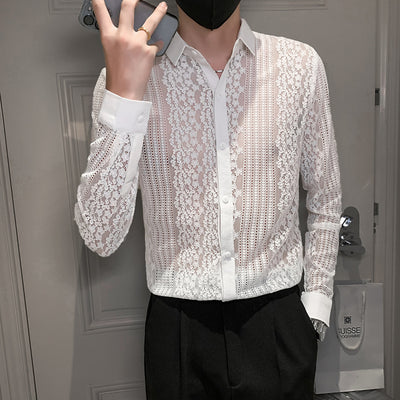 Camisa Estampada de Cuadros para Hombre de Manga Larga - Image 7