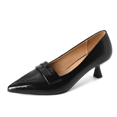 Zapatos de Tacón Medio con Punta Fina y Detalles Calados - Tallas Grandes - Image 6