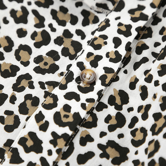Blusa Leopardo con Volantes Manga Larga para Mujer - Image 13