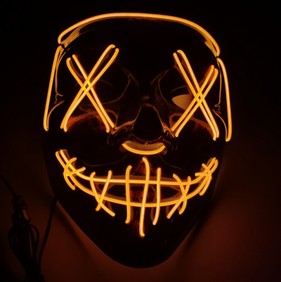 Máscara de Terror Halloween con Luz LED Fluorescente - Image 7
