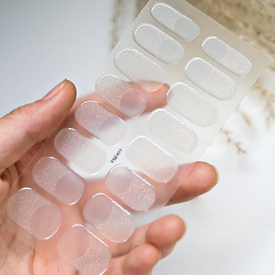 Stickers de Uñas Gel UV French Glitter Impermeables y Duraderos - Image 10