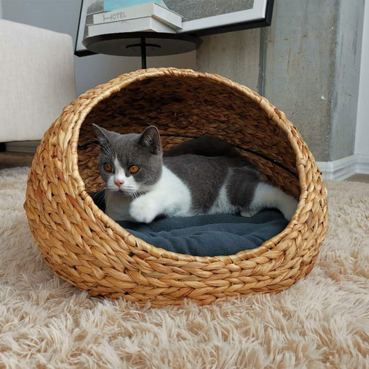 Cama Nido Tejida a Mano para Gatos y Mascotas
