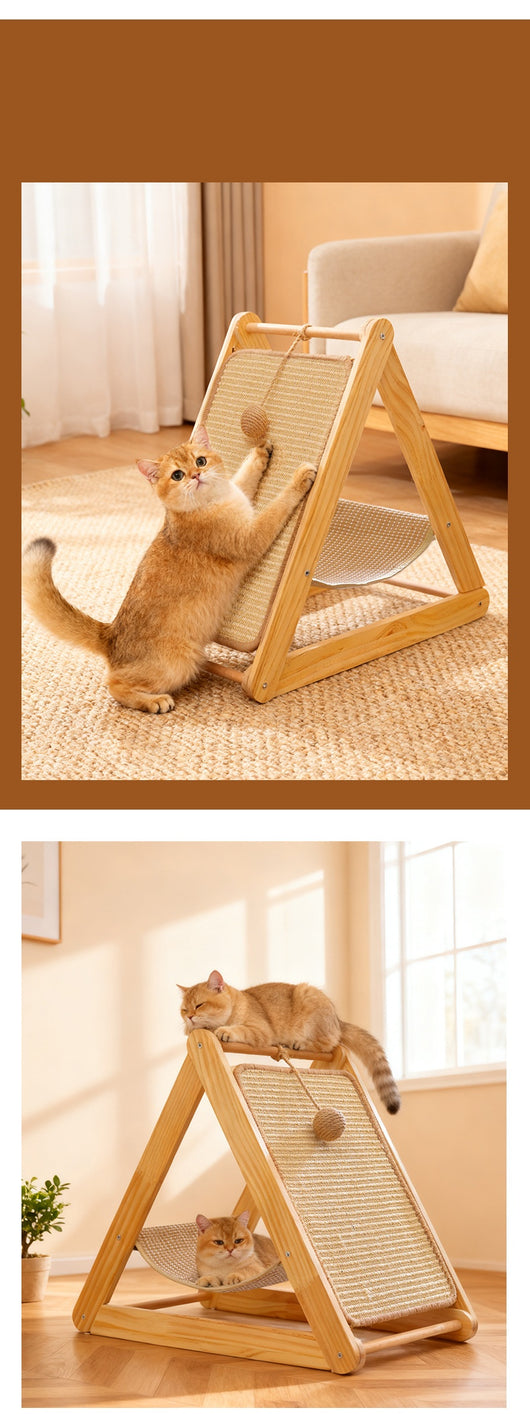 Árbol para Gatos de Madera Maciza Resistente y Fácil de Limpiar - Image 10
