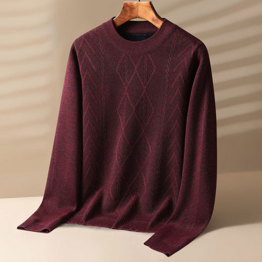 Suéter de Terciopelo Grueso para Hombre - Cuello Redondo Invierno - Image 5
