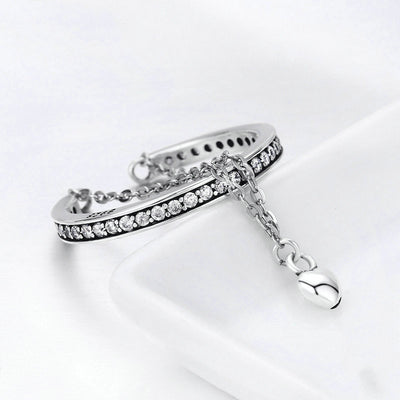 Anillo de Corazón en Plata Sterling S925 con Diamantes para Mujer - Image 6