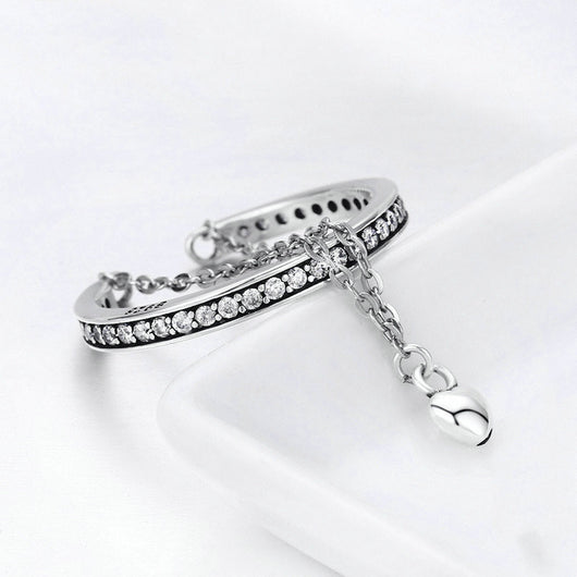 Anillo de Corazón en Plata Sterling S925 con Diamantes para Mujer - Image 6