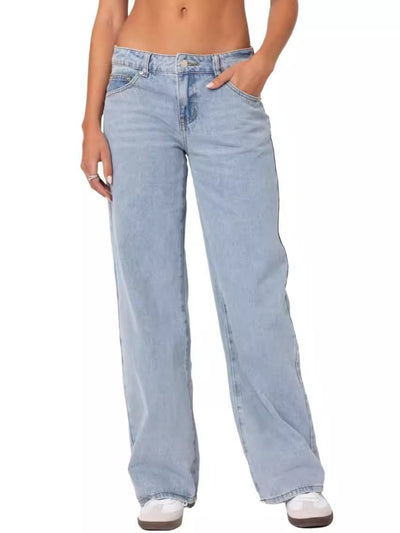 Jeans de Cintura Alta y Pierna Ancha Efecto Limpiador - Image 14