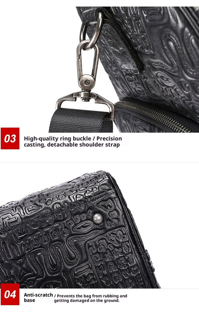 Bolso para Hombre con Diseño Embosado Retro - Image 12