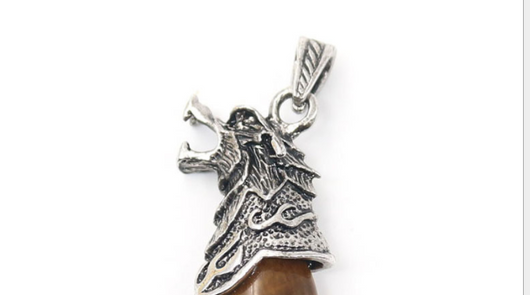 Colgante de Ágata de Cristal Natural Retro Generoso para Hombre - Image 3