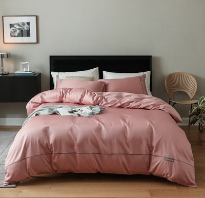 Juego de Sábanas Bordado de 4 Piezas - Comodidad y Estilo Simple - Image 11