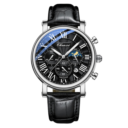 Reloj Empresarial Hombre Fases Lunares Calendario Resistente al Agua - Image 8