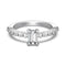 Round Diamond Ring For Women Blanco Dorado Color No 5