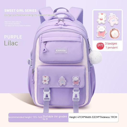 Mochila Escolar Impermeable para Niñas - Gran Capacidad y Resistente - Image 3