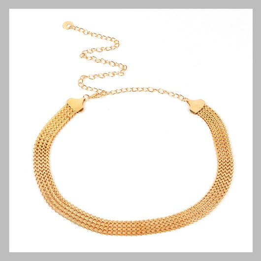 Cinturón de Cadena Dorada con Patrón Ondulado para Mujer - Image 9
