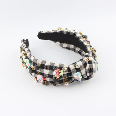 Diadema Anudada con Diamantes de Tela Verde Estilo Europeo y Americano - Image 19