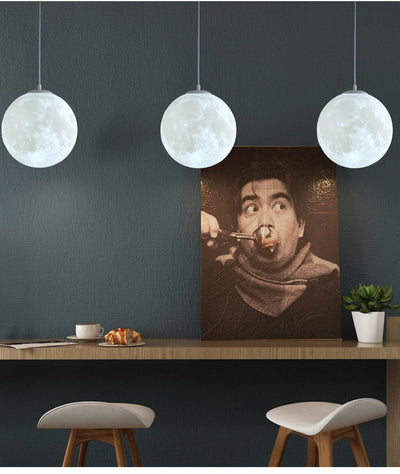 Lámpara Colgante Luna 3D Diseño Minimalista Moderno - Image 11