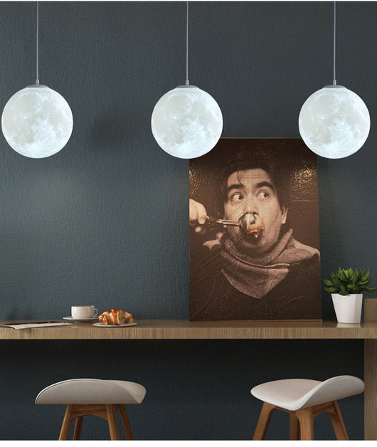 Lámpara Colgante Luna 3D Diseño Minimalista Moderno - Image 11