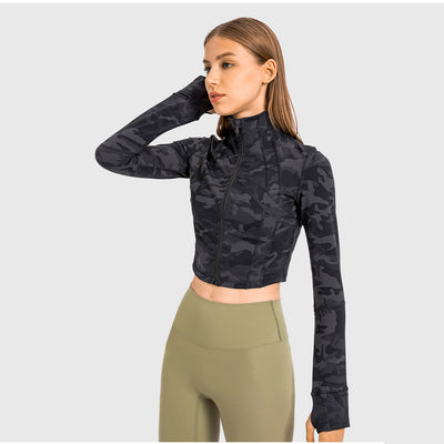 Chaqueta Deportiva Cuello Alto para Yoga y Running - Ajuste Slim Cómodo - Image 15